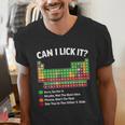 Can I Lick It Periodic Table Shirt Science Chemistry Teacher Men's V-Neck T-Shirt, Science Teacher Shirts, funny gift