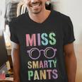 Little MISS SMARTY PANTS School Grad Teacher Last Day Men's V-Neck T-Shirt, funny gift