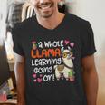 Llama Learning Teachers Students Alpaca Lover Back To School Men's V-Neck T-Shirt, funny gift Llama Learning Teachers Students Alpaca Lover Back To School Men's V-Neck T-Shirt, funny gift
