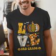 LOVE 3rd Grade Pumpkin Teacher Student Halloween Costume Men's V-Neck T-Shirt, funny gift LOVE 3rd Grade Pumpkin Teacher Student Halloween Costume Men's V-Neck T-Shirt, funny gift