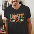 Love 5th Grade Thanksgiving Colorful Fall Leaves Teacher Men's V-Neck T-Shirt, funny gift Love 5th Grade Thanksgiving Colorful Fall Leaves Teacher Men's V-Neck T-Shirt, funny gift