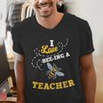 I Love Bee-Ing A Teacher Honey Bee Job Profession Men's V-Neck T-Shirt, funny gift