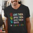 Love Daycare Provider Childcare Teacher Tie Dye Men's V-Neck T-Shirt, funny gift Love Daycare Provider Childcare Teacher Tie Dye Men's V-Neck T-Shirt, funny gift