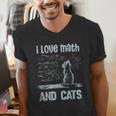 I Love Math And Cats Cat Lover Science Teacher Student Men's V-Neck T-Shirt, Science Teacher Shirts, funny gift I Love Math And Cats Cat Lover Science Teacher Student Men's V-Neck T-Shirt, Science Teacher Shirts, funny gift