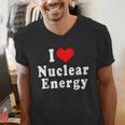 I Love Nuclear Energy School Teacher Men's V-Neck T-Shirt, funny gift