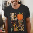 Love Pre-k Teacher Shirts Autumn Fall Pumpkin Fall Leopard Men's V-Neck T-Shirt, funny gift Love Pre-k Teacher Shirts Autumn Fall Pumpkin Fall Leopard Men's V-Neck T-Shirt, funny gift