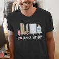 I Love School Supplies Teacher Shirt Men's V-Neck T-Shirt, funny gift I Love School Supplies Teacher Shirt Men's V-Neck T-Shirt, funny gift