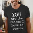 Love To Teach Positive Affirmation Kind Motivational Teacher Men's V-Neck T-Shirt, funny gift