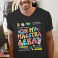 In My Maestra Era Spanish Bilingual Teacher Back To School Men's V-Neck T-Shirt, funny gift
