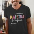 Maestra Fabulosa Maestra De EspañOl Spanish Teacher Men's V-Neck T-Shirt, funny gift Maestra Fabulosa Maestra De EspañOl Spanish Teacher Men's V-Neck T-Shirt, funny gift