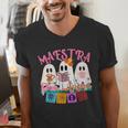 Maestra Pantasmas Conchas Teacher Mexican Halloween Men's V-Neck T-Shirt, funny gift Maestra Pantasmas Conchas Teacher Mexican Halloween Men's V-Neck T-Shirt, funny gift
