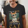 I Did The Math The Answer Is Cats Math Cat Teacher Men's V-Neck T-Shirt, funny gift