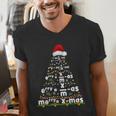 Math Equation Merry Xmas Season Teacher Christmas Tree Men's V-Neck T-Shirt, funny gift