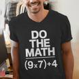 Do The Math Equation Thanksgiving Teacher 67 Six Seven 6 7 Men's V-Neck T-Shirt, funny gift