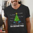 Math Geometry Christmas Tree Geometree Teacher Men's V-Neck T-Shirt, funny gift Math Geometry Christmas Tree Geometree Teacher Men's V-Neck T-Shirt, funny gift