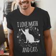 Math Nerd Math Teacher Cat Lover I Love Math And Cats Men's V-Neck T-Shirt, funny gift Math Nerd Math Teacher Cat Lover I Love Math And Cats Men's V-Neck T-Shirt, funny gift