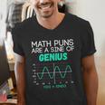 Math Puns Are a Sine Of Genius Math Teacher T-Shirt Men's V-Neck T-Shirt, funny gift