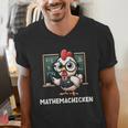 Math Teacher Chicken Mathemachicken Pun Men's V-Neck T-Shirt, funny gift Math Teacher Chicken Mathemachicken Pun Men's V-Neck T-Shirt, funny gift