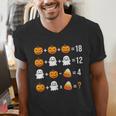 Math Teacher Halloween Equation Pumpkin Ghost Candy Corn Men's V-Neck T-Shirt, funny gift Math Teacher Halloween Equation Pumpkin Ghost Candy Corn Men's V-Neck T-Shirt, funny gift