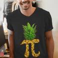 Math Teacher Hawaiian Shirts Pineapple Pi Day Symbol Men's V-Neck T-Shirt, funny gift Math Teacher Hawaiian Shirts Pineapple Pi Day Symbol Men's V-Neck T-Shirt, funny gift