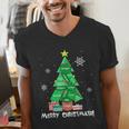 Math Teacher Polygon Christmas Tree Geometry Merry Christmas Men's V-Neck T-Shirt, funny gift