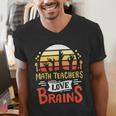 Math Teachers Love Brains Halloween Costume Zombie For Men Women Men's V-Neck T-Shirt, funny gift Math Teachers Love Brains Halloween Costume Zombie For Men Women Men's V-Neck T-Shirt, funny gift