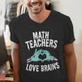 Math Teachers Love Brains Halloween Zombie Men Women T-Shirt Men's V-Neck T-Shirt, funny gift Math Teachers Love Brains Halloween Zombie Men Women T-Shirt Men's V-Neck T-Shirt, funny gift