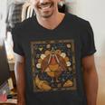 Math Turkey Teacher Thanksgiving Geometric Pi Equation Men's V-Neck T-Shirt, funny gift