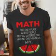 Math Watermelon Calculation Joke Teacher Student Men's V-Neck T-Shirt, funny gift Math Watermelon Calculation Joke Teacher Student Men's V-Neck T-Shirt, funny gift