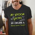 Middle School Teacher Halloween Costume Shirt Lazy Men's V-Neck T-Shirt, funny gift Middle School Teacher Halloween Costume Shirt Lazy Men's V-Neck T-Shirt, funny gift