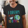 Multilingual Teacher In Dos Idiomas Linguist Language Men's V-Neck T-Shirt, funny gift Multilingual Teacher In Dos Idiomas Linguist Language Men's V-Neck T-Shirt, funny gift