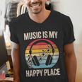 Music For Men Women Music Teacher Music Lover Men's V-Neck T-Shirt, funny gift