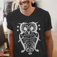 Music Note Owl Shirt Musicians Teacher Birthday Bird Men's V-Neck T-Shirt, funny gift Music Note Owl Shirt Musicians Teacher Birthday Bird Men's V-Neck T-Shirt, funny gift