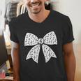 Music Notes Coquette Bow Music Teacher School Musician Band Men's V-Neck T-Shirt, funny gift Music Notes Coquette Bow Music Teacher School Musician Band Men's V-Neck T-Shirt, funny gift