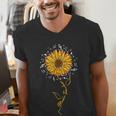 Music Teacher Shirt Sunflower Music Notes Musician Singer Men's V-Neck T-Shirt, funny gift Music Teacher Shirt Sunflower Music Notes Musician Singer Men's V-Neck T-Shirt, funny gift