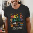 Music Teacher Music Sing Play Dance Choir Piano Men's V-Neck T-Shirt, funny gift Music Teacher Music Sing Play Dance Choir Piano Men's V-Neck T-Shirt, funny gift