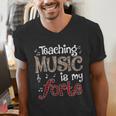 Music Teacher Teaching Music Is My Forte For Music Lovers Men's V-Neck T-Shirt, funny gift Music Teacher Teaching Music Is My Forte For Music Lovers Men's V-Neck T-Shirt, funny gift