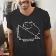Nerdy Hippotenuse Hypotenuse Hippopotamus Math Teacher Men's V-Neck T-Shirt, funny gift