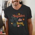 Nopales De Leer Spanish Teacher Maestra Cactus Bilingual Men's V-Neck T-Shirt, funny gift Nopales De Leer Spanish Teacher Maestra Cactus Bilingual Men's V-Neck T-Shirt, funny gift