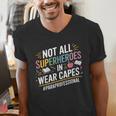 Not All Super Heroes Wear Capes Paraprofessional Teacher Men's V-Neck T-Shirt, Super Teacher Shirts, funny gift Not All Super Heroes Wear Capes Paraprofessional Teacher Men's V-Neck T-Shirt, Super Teacher Shirts, funny gift