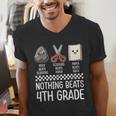 Nothing Beats 4th Grade Back To School Kids Teachers Men's V-Neck T-Shirt, funny gift