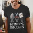 Nothing Beats Kindergarten Back To School Kid Teacher Men's V-Neck T-Shirt, funny gift