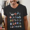 Ocean Animals Alphabet Cute Sea Life ABC Marine Kids Teacher Men's V-Neck T-Shirt, funny gift Ocean Animals Alphabet Cute Sea Life ABC Marine Kids Teacher Men's V-Neck T-Shirt, funny gift