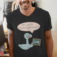 Oh Hello Kindergarteners Shirt Cute Pigeon Teacher Tee Men's V-Neck T-Shirt, funny gift