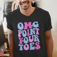OMG Point Your Toes Dancing Teacher Tap Dancer Dance For Men Women Kids Men's V-Neck T-Shirt, funny gift