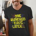 One Hundred Days Later 100th Day Of School Teacher Student Men's V-Neck T-Shirt, funny gift One Hundred Days Later 100th Day Of School Teacher Student Men's V-Neck T-Shirt, funny gift