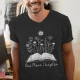 One-More Chapter Wildflower Reading Teacher Library Bookish Men's V-Neck T-Shirt, funny gift One-More Chapter Wildflower Reading Teacher Library Bookish Men's V-Neck T-Shirt, funny gift