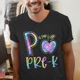 P Is For Pre-K Preschool Teacher Tie Dye Back To School Men's V-Neck T-Shirt, funny gift