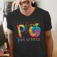P Is For Preschool Tie Dye Back To School Teacher Men Women Girls Kids Men's V-Neck T-Shirt, funny gift
