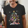 Paintbrush Christmas Tree Decor Xmas For Artist Art Teacher For Men Women Men's V-Neck T-Shirt, funny gift Paintbrush Christmas Tree Decor Xmas For Artist Art Teacher For Men Women Men's V-Neck T-Shirt, funny gift
